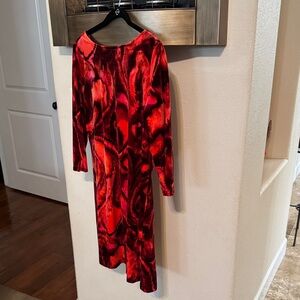 Elegant Red and Black Women's Dress